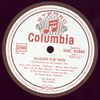 JAVALINS FOR TWEN - LIFE-AUFNAHME AUS DER KASKADE KOLN