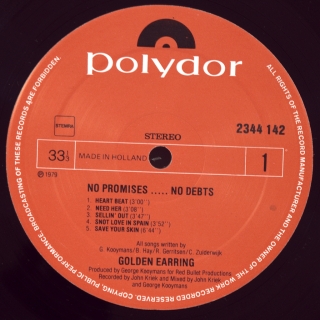 NO PROMISES... NO DEBTS