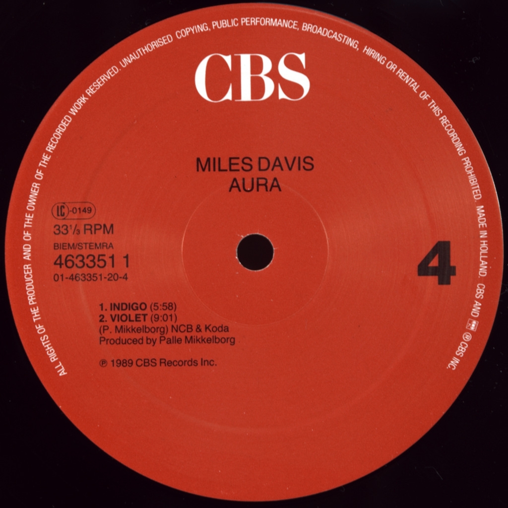 DAVIS, MILES - AURA - Vinyl record 12" - 4500