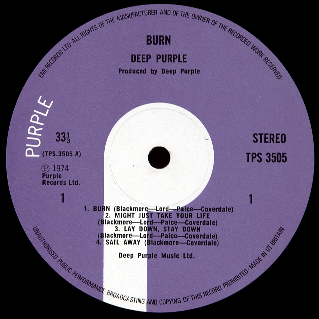 DEEP PURPLE - BURN - (LP) Виниловая пластинка 12" - 7200 руб