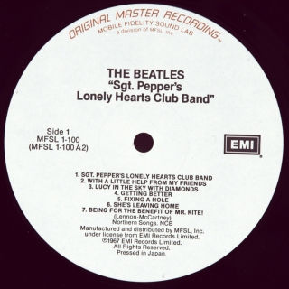 SGT PEPPER'S LONELY HEARTS CLUB BAND