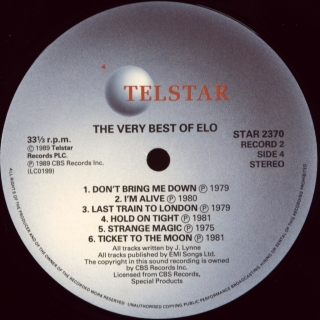VERY BEST OF THE ELECTRIC LIGHT ORCHESTRA
