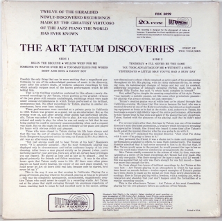 ART TATUM DISCOVERIES VOLUME 1