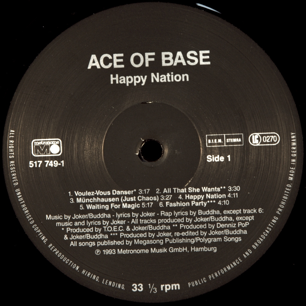 Трек happy nation. Ace of Base 1992. Ace of Base винил. 1993.Happy Nation. Ace of Base 1993 Happy Nation.