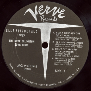 ELLA FITZGERALD SINGS THE DUKE ELLINGTON SONG BOOK (VOLUME ONE, TWO)