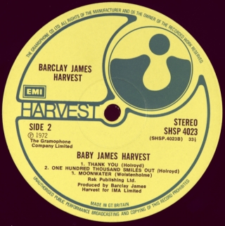 BABY JAMES HARVEST