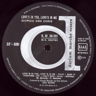 LOVE'S IN YOU, LOVE'S IN ME