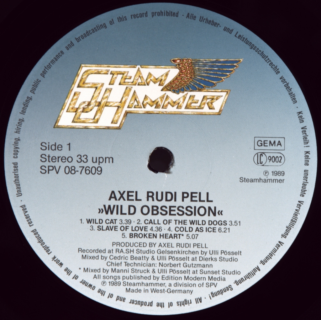 AXEL RUDI PELL - WILD OBSESSION - (LP) Виниловая пластинка 12