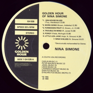 GOLDEN HOUR OF NINA SIMONE