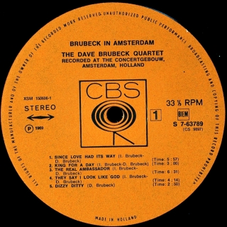 BRUBECK IN AMSTERDAM