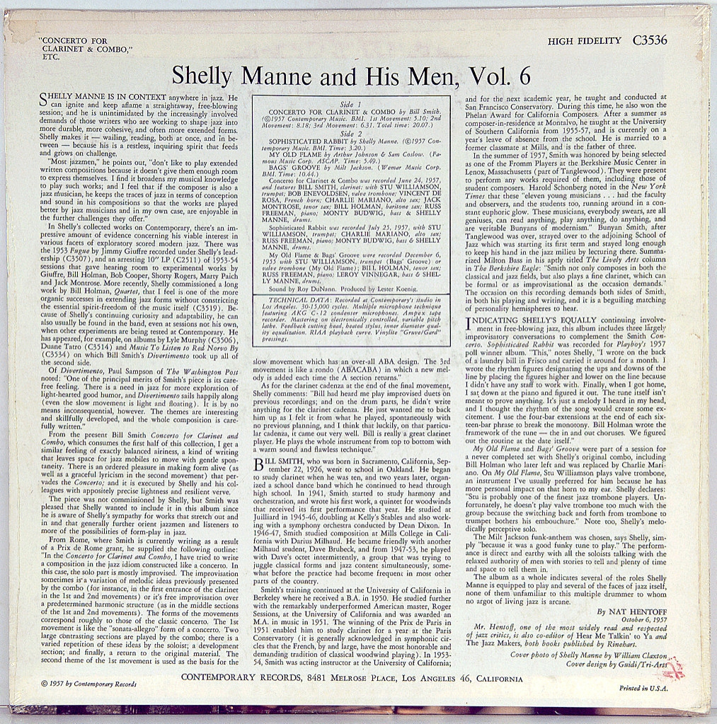 SHELLY MANNE & HIS MEN - VOL. 6: 