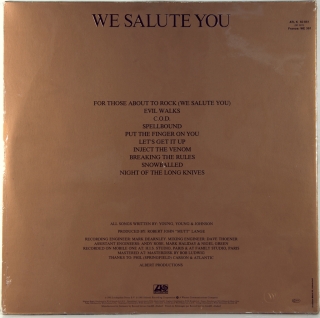 FOR THOSE ABOUT TO ROCK WE SALUTE YOU