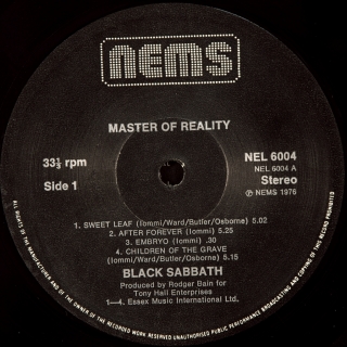 MASTER OF REALITY