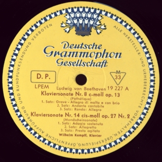 BEETHOVEN /KLAVIERSONATEN PATHETIQUE · MONDSCHEIN-SONATE - APPASSIONATA