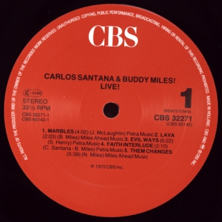 CARLOS SANTANA & BUDDY MILES! LIVE!