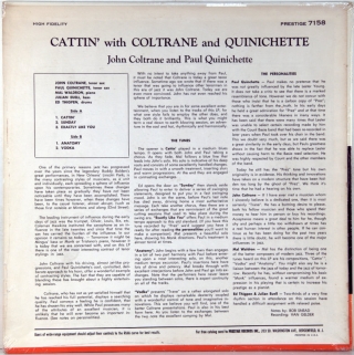 CATTIN' WITH COLTRANE AND QUINICHETTE