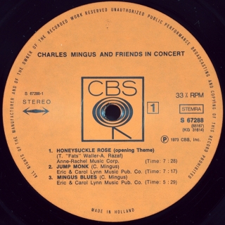 CHARLES MINGUS AND FRIENDS IN CONCERT