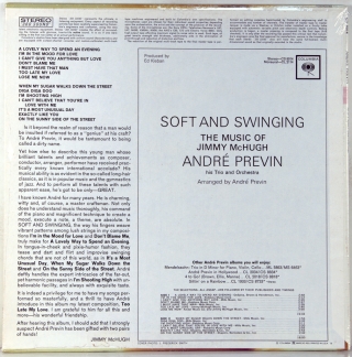 SOFT AND SWINGING THE MUSIC OF JIMMY MCHUGH