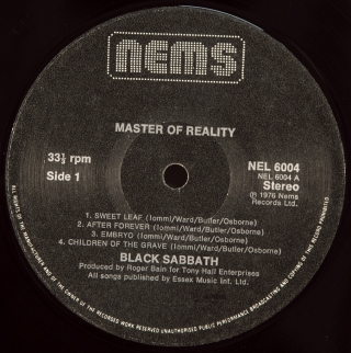 MASTER OF REALITY