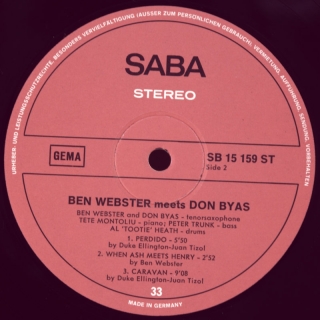 BEN WEBSTER MEETS DON BYAS