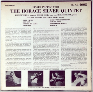 FINGER POPPIN' WITH THE HORACE SILVER QUINTET