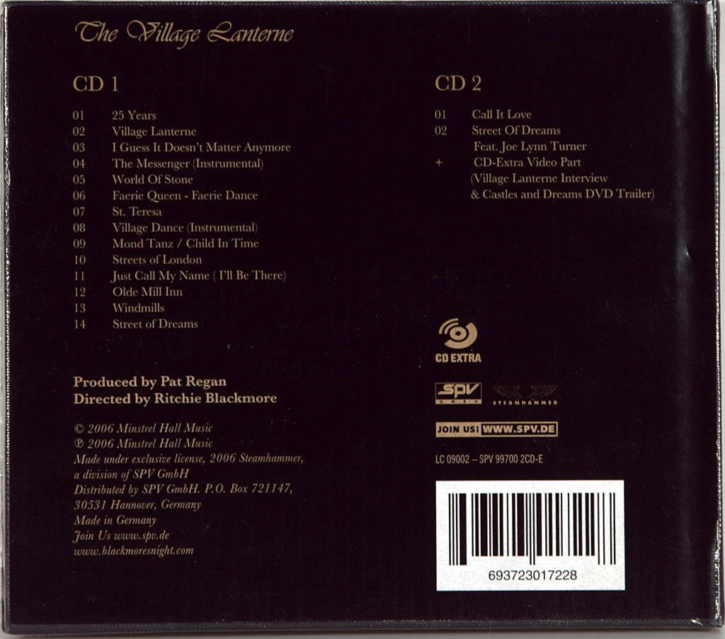 BLACKMORES NIGHT (EX-RAINBOW) VILLAGE LANTERNE - Compact disc - 1800 rub