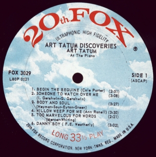 ART TATUM DISCOVERIES VOLUME 1