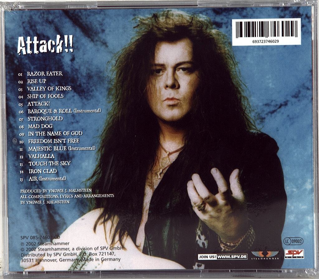 MALMSTEEN, YNGWIE (RISING FORCE) - ATTACK!! - (CD) Compact disc