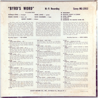BYRD'S WORD