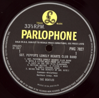 SGT PEPPER'S LONELY HEARTS CLUB BAND