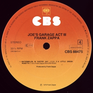 JOE'S GARAGE ACTS II & III