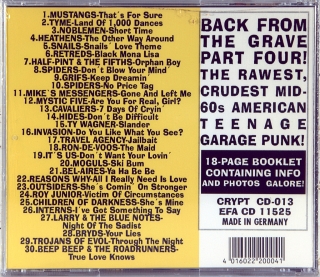 BACK FROM THE GRAVE PART FOUR (RAW BLASTIN' MID 60S PUNK) (1965-1967)
