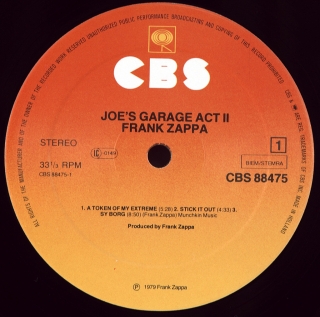 JOE'S GARAGE ACTS II & III