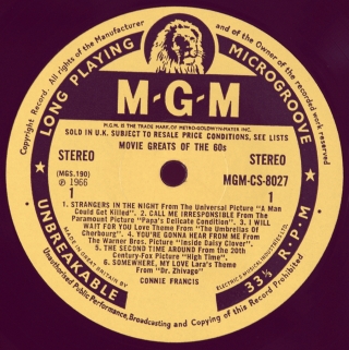 MOVIE GREATS OF THE 60'S