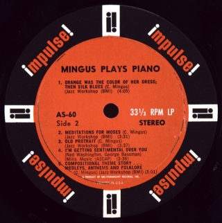MINGUS PLAYS PIANO