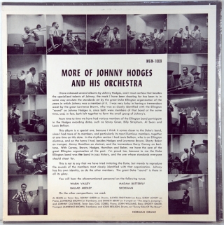 MORE OF JOHNNY HODGES AND HIS ORCHESTRA