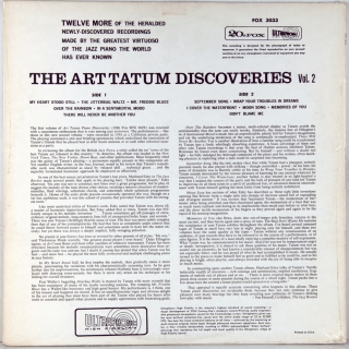 ART TATUM PIANO DISCOVERIES, VOLUME 2