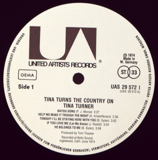TINA TURNS THE COUNTRY ON