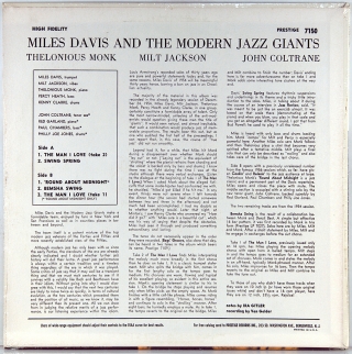 MILES DAVIS AND THE MODERN JAZZ GIANTS