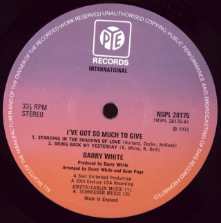 I'VE GOT SO MUCH TO GIVE
