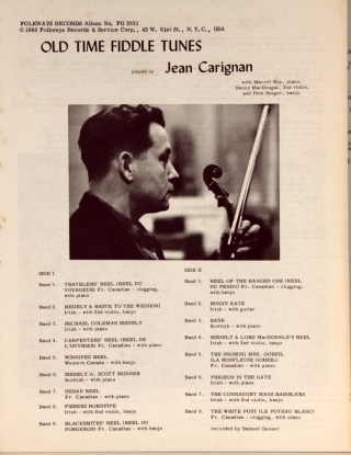 OLD TIME FIDDLE TUNES PLAYED BY JEAN CARIGNAN