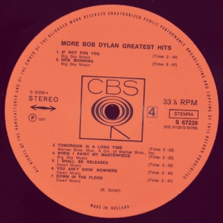 MORE BOB DYLAN GREATEST HITS