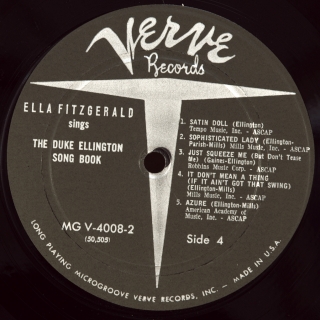 ELLA FITZGERALD SINGS THE DUKE ELLINGTON SONG BOOK (VOLUME ONE, TWO)