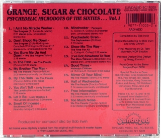 ORANGE, SUGAR & CHOCOLATE (PSYCHEDELIC MICRODOTS OF THE SIXTIES... VOL. 1)