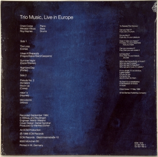 TRIO MUSIC, LIVE IN EUROPE
